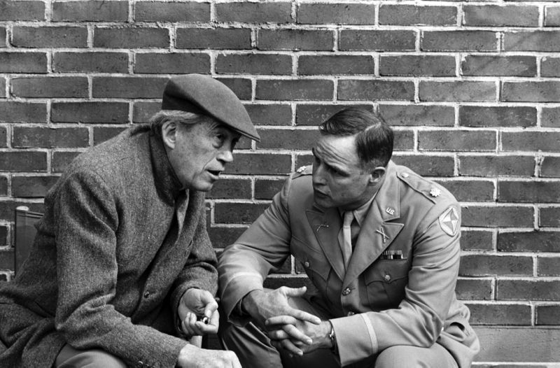 Director John Huston & Marlon Brando On Set
