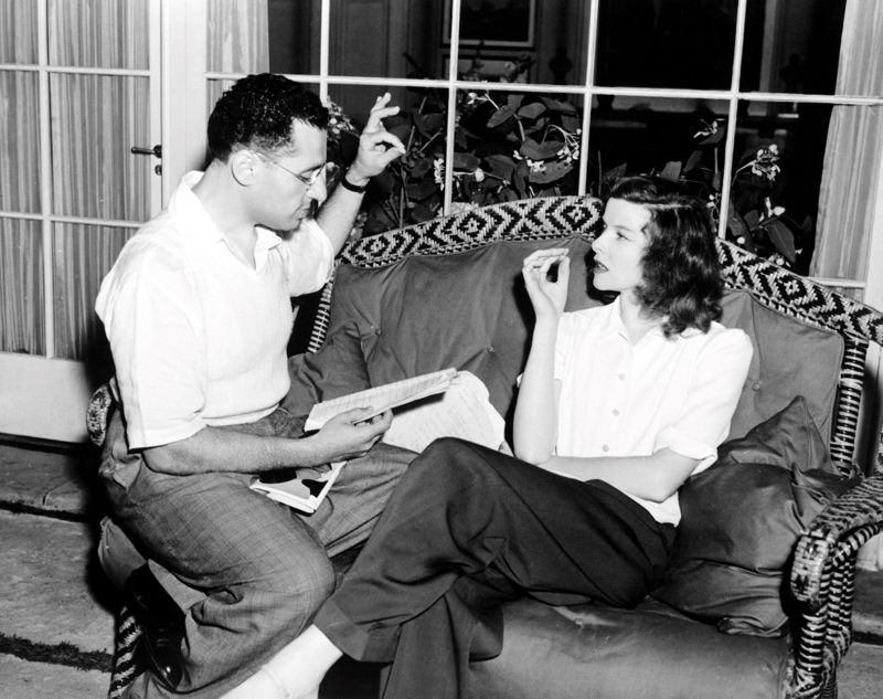 George Cukor & Katharine Hepburn On Set