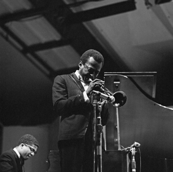 Miles Davis performs at the Newport Jazz Festival
