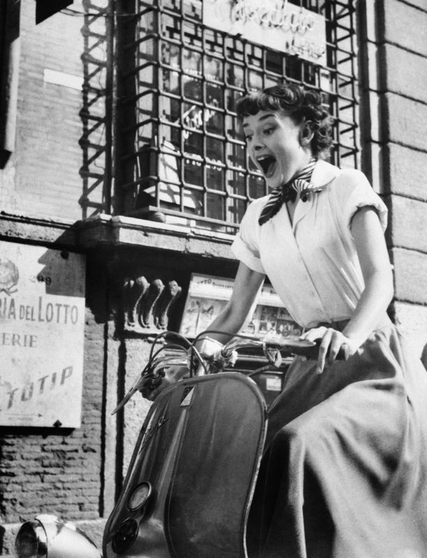 Audrey Hepburn on a Motorscooter