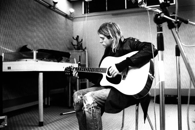 Kurt Cobain Recording in Hilversum Studios