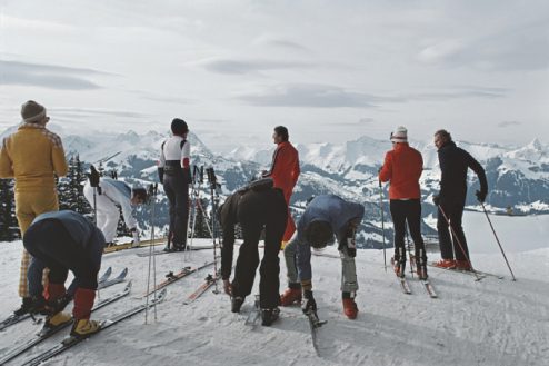 Skiers At Gstaad